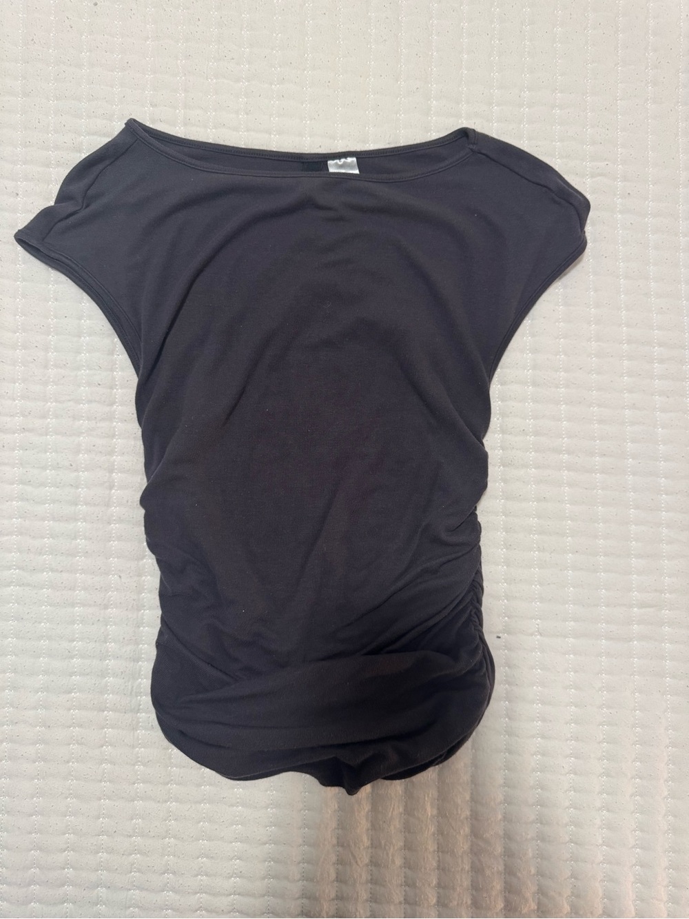 H&M Black Boatneck Short Sleeve Top
